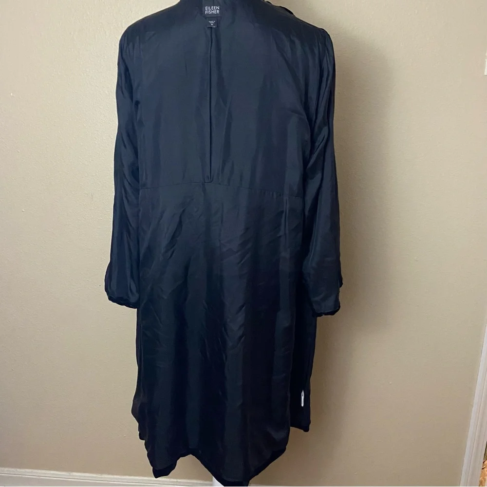 Eileen Fisher Velvet Open Front Cardigan- Silk Blend outer/ 100% silk lining- M - Picture 6 of 9